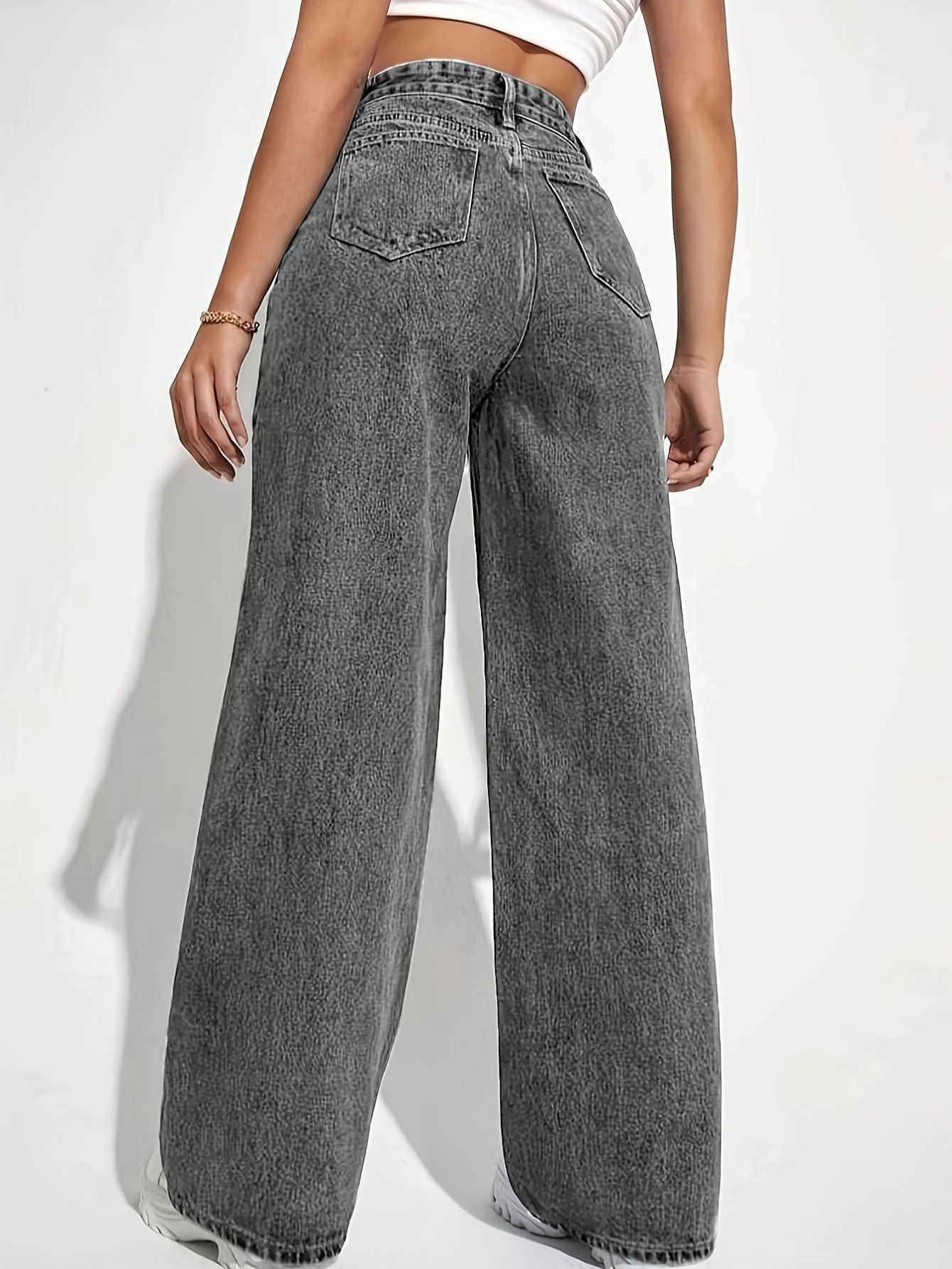 Högmidjade Jeans Rak Ben
