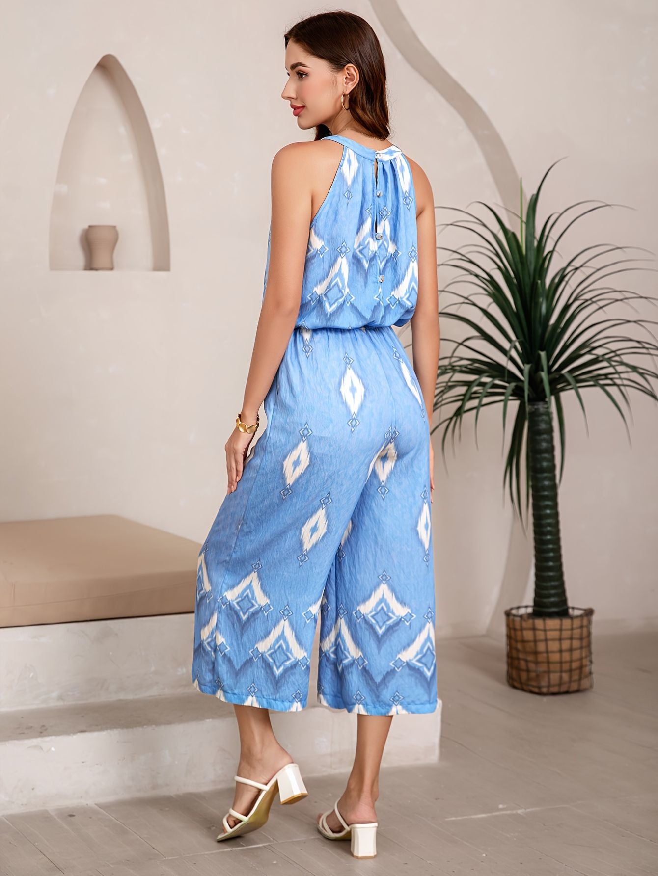 Ärmlös Jumpsuit Mönstrad Vida Ben