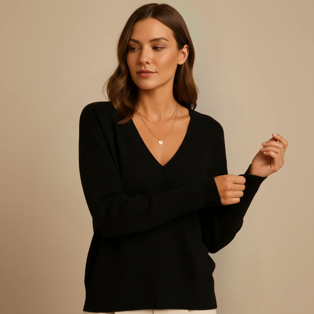 Damtröja med v-ringning