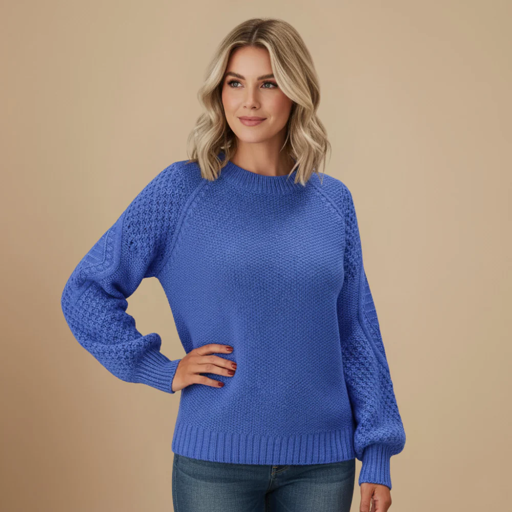 Damer stickad överdimensionerad tröja