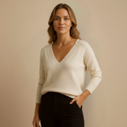 Damtröja med v-ringning