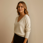 Damtröja med v-ringning