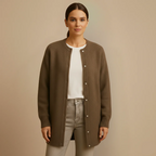 Kvinnors stickad knäppt kofta