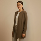 Kvinnors stickad knäppt kofta