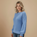 Damer stickad överdimensionerad tröja