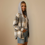 Damer vinterjacka med knappar – löst sittande