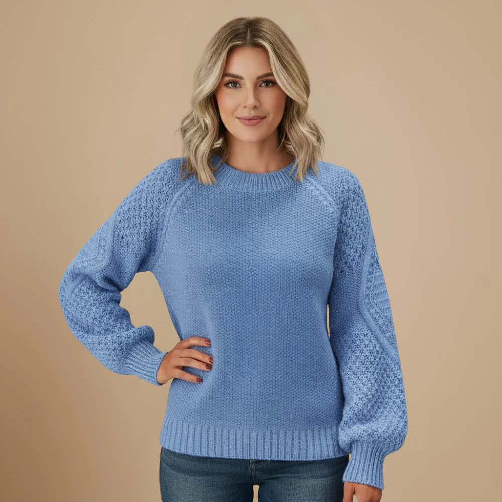 Damer stickad överdimensionerad tröja