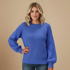 Damer stickad överdimensionerad tröja