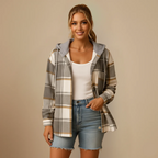 Damer vinterjacka med knappar – löst sittande